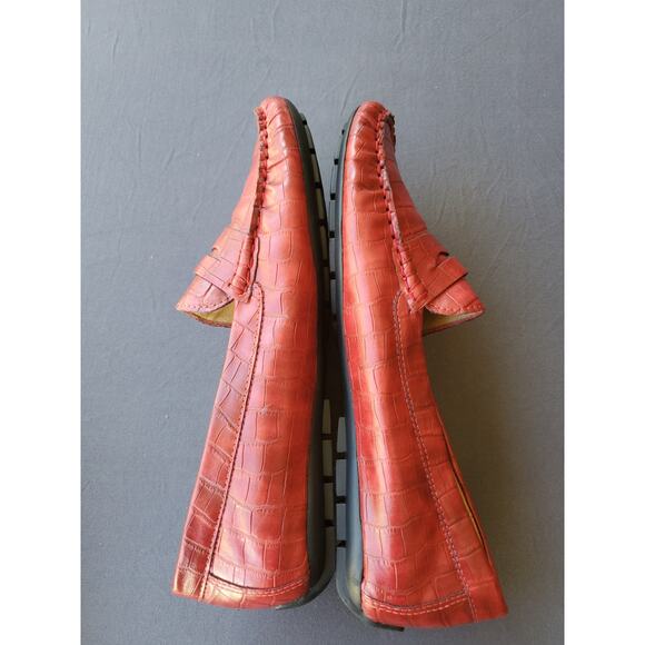 Vaneli Alika rust 8.5 M Retro Penny loafers. Crocodile. Brand New FREE SHIPPING - Picture 2 of 7